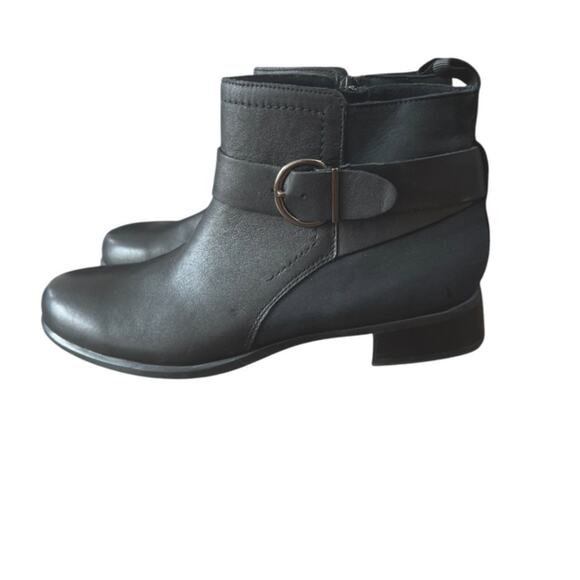 NWOT Munro Leather Chestnut Buckle Booties Black Combo – Sz 9N - Picture 5 of 8